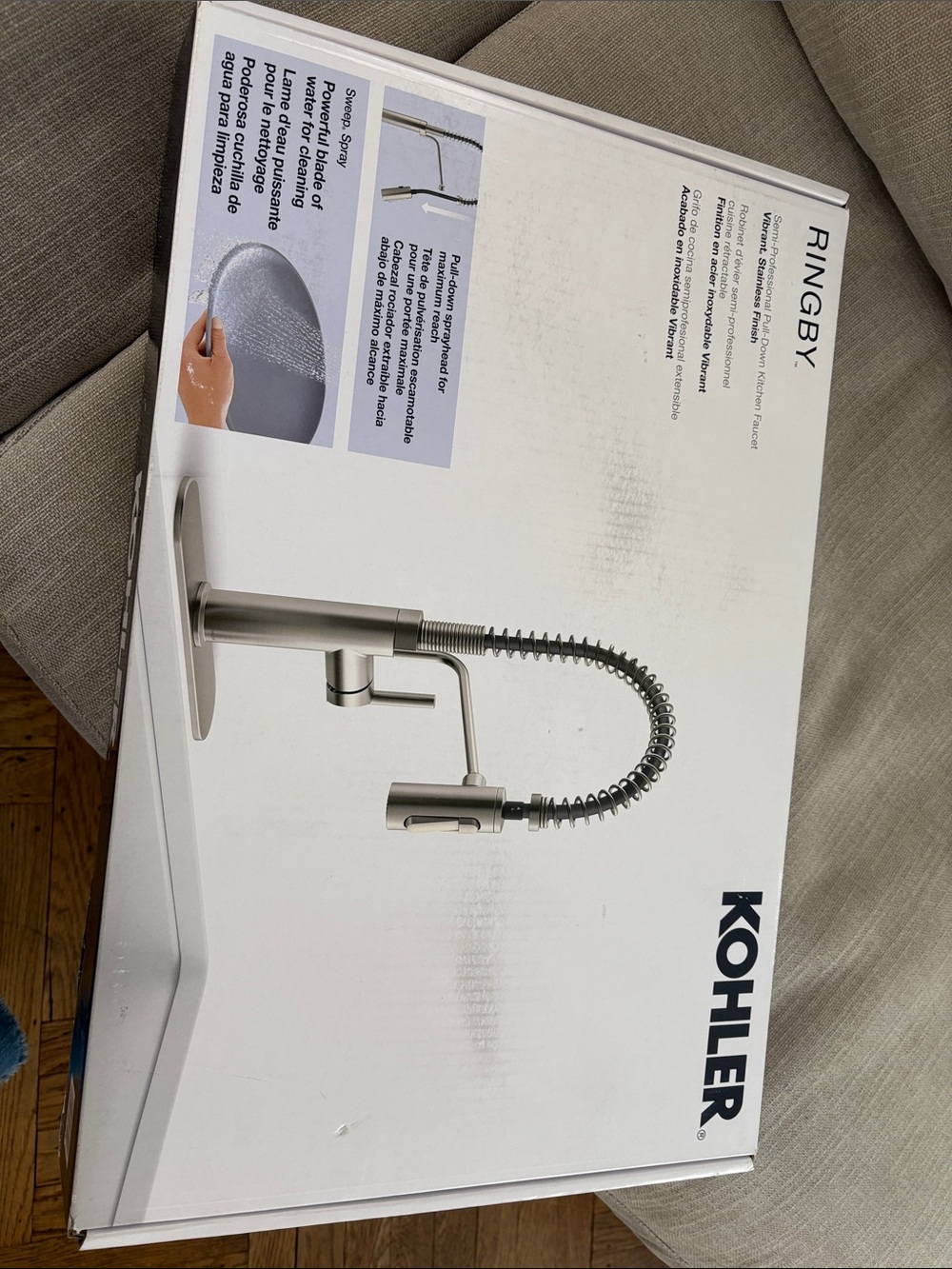 KOHLER Kitchen Faucet Ringby Stainless Steel - Brushed Steel BRAND NEW IN BOX
